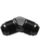 Vibrant Performance Flare Union 45 Adapter Fitting; Size: -3AN Black Anodized