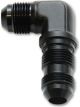Vibrant Performance Bulkhead Adapter, 90 Elbow; Size: -16AN Black Anodized