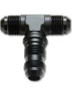 Vibrant Performance Bulkhead Adapter Tee Fitting; Size: -10AN Black Anodized