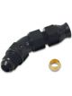 Vibrant Performance 45 Tube to Male AN Adapter, Tube OD 8 Black Anodized