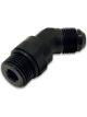 Vibrant Performance 45 Swivel Adapter, Size: -8 AN to -6 ORB Black Anodized