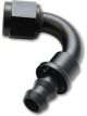 Vibrant Performance Push-On 120 Hose End Elbow Fitting; Size: -4AN Black