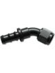Vibrant Performance Push-On 45 Hose End Elbow Fitting Size: -4AN Black Anodized