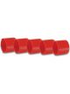 Vibrant Performance Female AN Plastic Plug, AN Size: -16 Red Pack 5