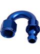 Aeroflow 400 Series Push Lock 180 Degree Hose End -6AN Blue