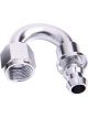 Aeroflow 400 Series Push Lock 180 Degree Hose End -8AN Silver