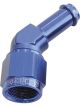 Aeroflow 45 Degree Hose Barb 3/8 Inch to -6AN Blue