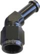 Aeroflow 45 Degree Hose Barb 3/8 Inch to -6AN Black