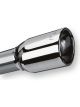 Borla Universal Polished Tip Single Oval Rolled Angle-Cut w/Clamp inlet