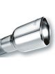 Borla Universal Polished Tip Single Oval Rolled Angle-Cut w/Clamp inlet