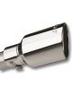 Borla Universal Polished Tip Single Round Rolled Angle-Cut w/Clamp inlet