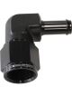 Aeroflow 90 Degree Hose Barb 3/8 Inch to -6AN Black