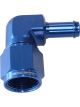Aeroflow 90 Degree Hose Barb 3/8 Inch to -8AN Blue