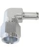 Aeroflow 90 Degree Hose Barb 1/2 Inch to -8AN Silver