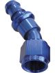 Aeroflow 400 Series Push Lock 30 Degree Hose End -6AN Blue