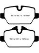 EBC 10+ For Mini Countryman 1.6 Cooper Greenstuff Rear Brake Pads
