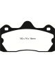 EBC 10+ Lotus Evora 3.5 Redstuff Rear Brake Pads