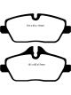 EBC 14+ For Mini Hardtop 1.5 Turbo Cooper Redstuff Front Brake Pads
