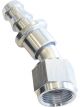 Aeroflow 400 Series Push Lock 30 Degree Hose End -12AN Silver