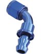 Aeroflow 400 Series Push Lock 60 Degree Hose End -4AN Blue