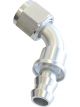 Aeroflow 400 Series Push Lock 60 Degree Hose End -4AN Silver
