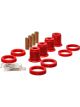 Energy Suspension Control Arm Bushing Red Set Front Universal Half Set Upper