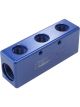 Aeroflow Billet 5 Port Fuel Log 3 x -6AN, 2 x -8AN Blue