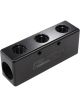 Aeroflow Billet 5 Port Fuel Log 3 x -6AN, 2 x -8AN Black
