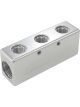 Aeroflow Billet 5 Port Fuel Log 3 x -6AN, 2 x -8AN Silver