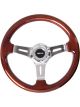 NRG Classic Wood Grain Steering Wheel 330mm Wood Grain w/Chrome 3-S