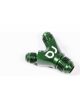 Radium Engineering Dual 6AN to 8AN Y-Adapter Block Fitting