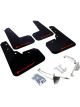Rally Armor 13+ For Subaru XV Crosstrek Red Mud Flap w/ White Lo