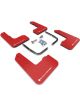 Rally Armor 2019+ For Hyundai Veloster N UR Red Mud Flap w/ Whit