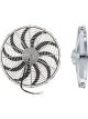 Aeroflow 16 Inch Chrome Electric Thermo Fan Curved Blades