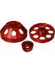 Torque Solution Lightweight WP/Crank/Alt Pulley Combo Red: For Hyu