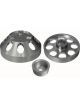 Torque Solution Lightweight WP/Crank/Alt Pulley Combo Silver: For