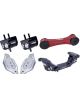 Torque Solution Engine/Trans Red Pitch Mount Kit w/ Mount Plat