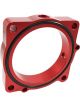 Torque Solution Throttle Body Spacer Red: For Dodge Challenger R/T