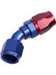 Aeroflow 500 Series Cutter Swivel 45 Degree Hose End -8AN Blue/Red