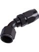 Aeroflow 500 Series Cutter Swivel 45 Degree Hose End -8AN Black