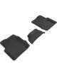 3D MAXpider For 2015-2019 Fiat 500X Kagu 2nd Row Floormats Black