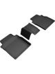 3D MAXpider For 2019-2020 Audi A8L Kagu 2nd Row Floormats Black
