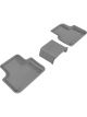 3D MAXpider For 2017-2020 Audi Q7/Q8 Kagu 2nd Row Floormats Gray