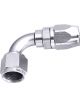 Aeroflow 500 Series Cutter Swivel 90 Degree Hose End -16AN Silver