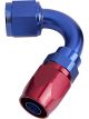 Aeroflow 500 Series Cutter Swivel 120 Degree Hose End -12AN Blue/Red