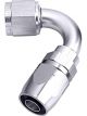 Aeroflow 500 Series Cutter Swivel 120 Degree Hose End -16AN Silver