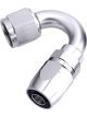 Aeroflow 500 Series Cutter Swivel 150 Degree Hose End -8AN Silver