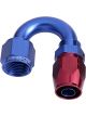 Aeroflow 500 Series Cutter Swivel 180 Degree Hose End -6AN Blue/Red