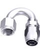 Aeroflow 500 Series Cutter Swivel 180 Degree Hose End -12AN Silver