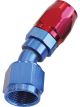 Aeroflow 500 Series Cutter Swivel 30 Degree Hose End -8AN Blue/Red